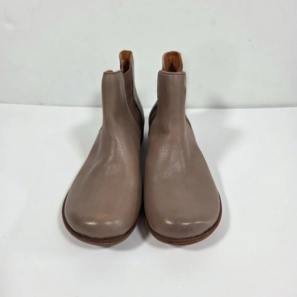 Kork Ease Womens Brpwn Leather Chelsea Ankle Boots Size 7 Classic Pull On